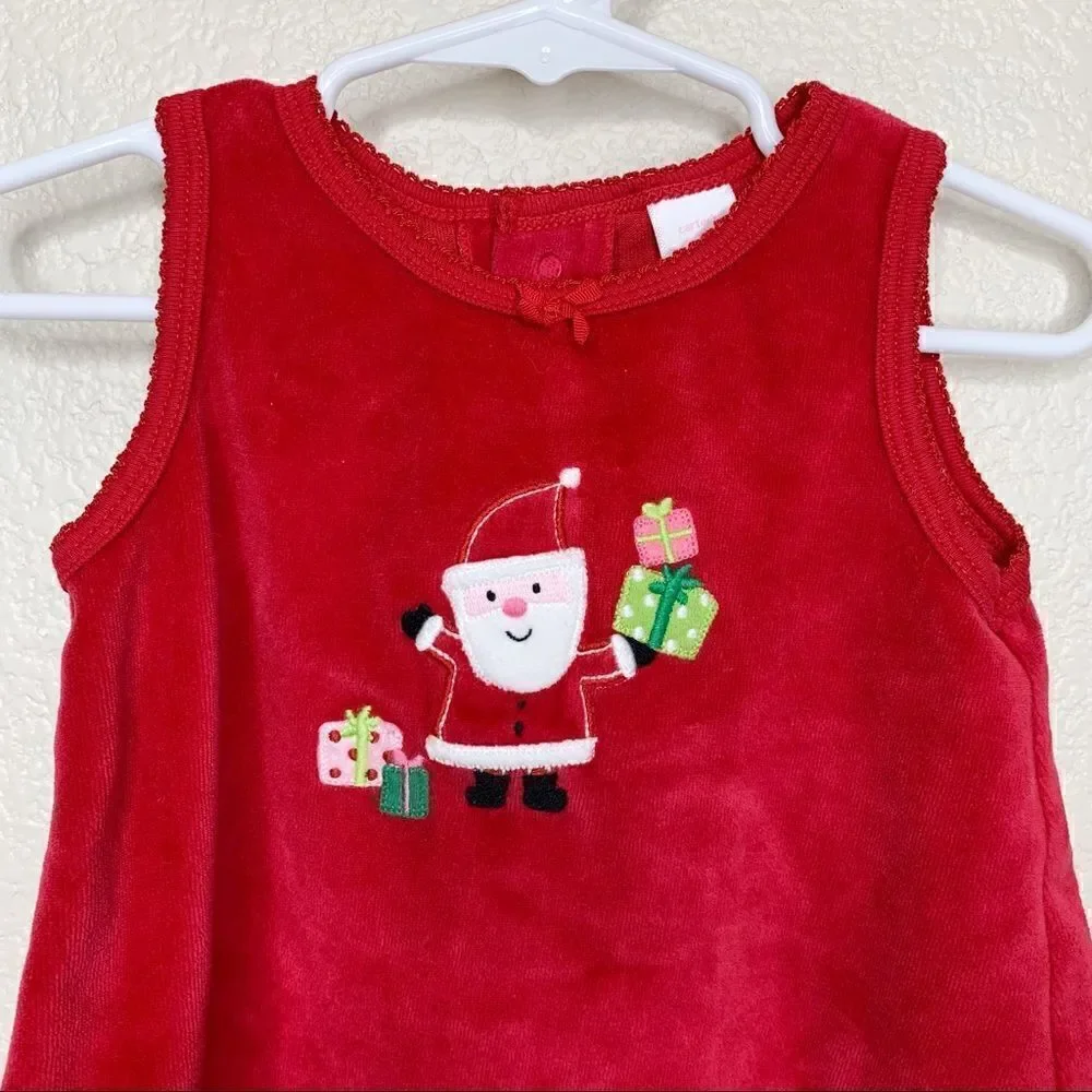 Carter’s 9 Months Baby Girl Embroidered Santa Dress